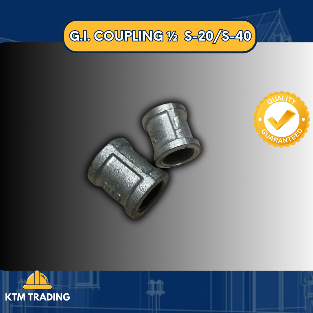 GI Pipe Coupling 1/2" S-20 / S-40 Galvanized Fittings Adaptor | Shopee ...