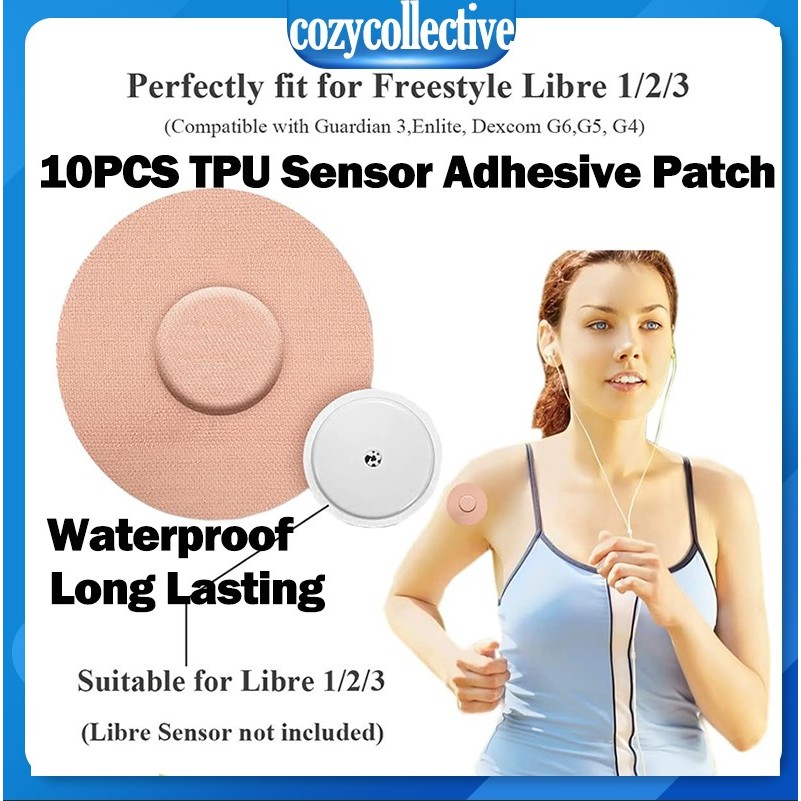 10PCS Waterproof Sensor Adhesive Patch for Freestyle Libre 1/2/3, Long ...