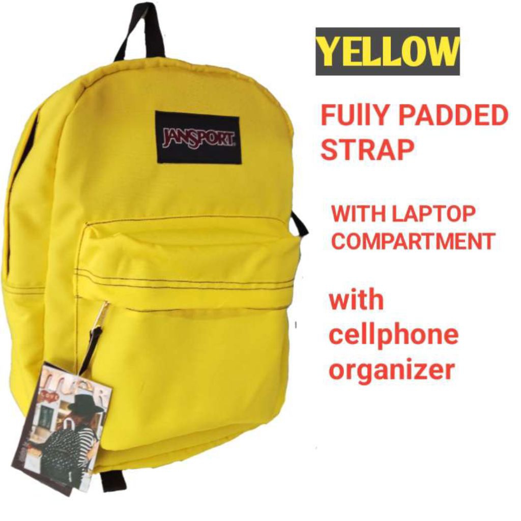 yellow /Jansport original backpack made in bataan | Shopee Philippines
