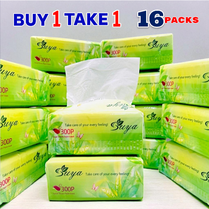BUY 1 TAKE 1 SUYA 300 SHEETS (8 PACKS) SUYA ORGANIC TISSUE FACIAL ...