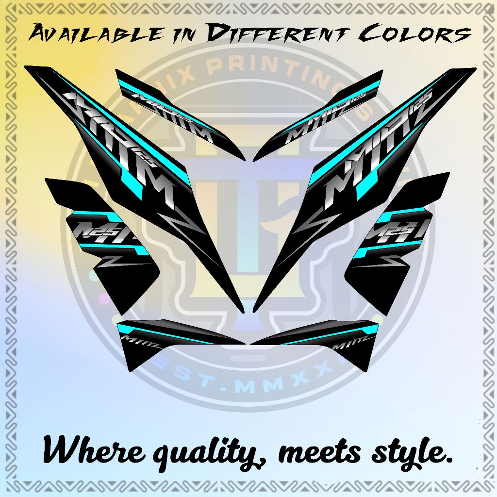 MIO I 125 FLASHLINE NEW DESIGN DECALS STICKER ( BLACK SERIES ) | Shopee ...