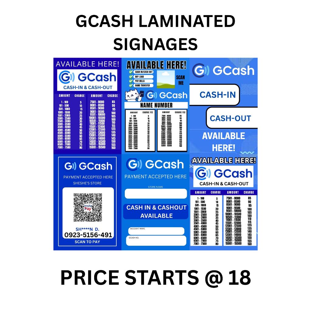 Shop gcash signage for Sale on Shopee Philippines