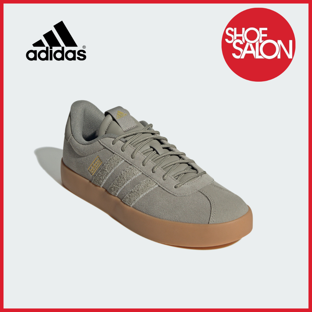 SHOE SALON Adidas VL Court 3.0 Men's Shoes Silver Pebble/Gold Metallic ...