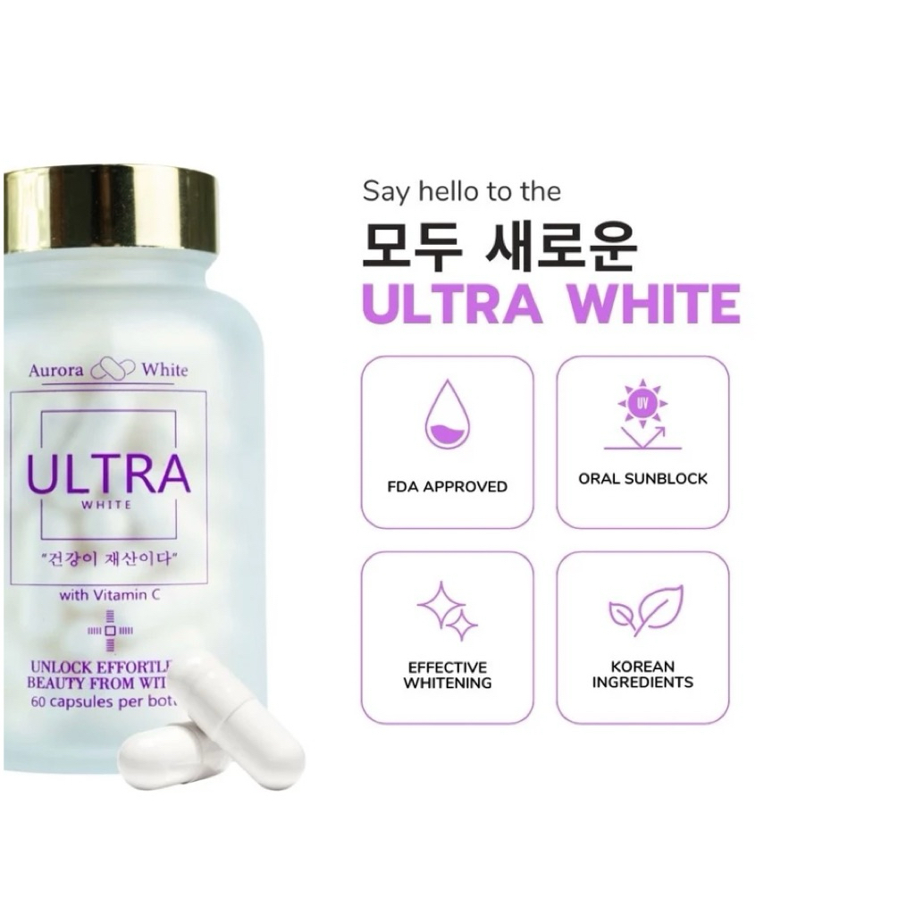 ultra white collagen and glutathione ULTRA White 650mg L- Glutathione, Collagen, Vitamin C Glowing Beauty  Supplement Capsules for Adult