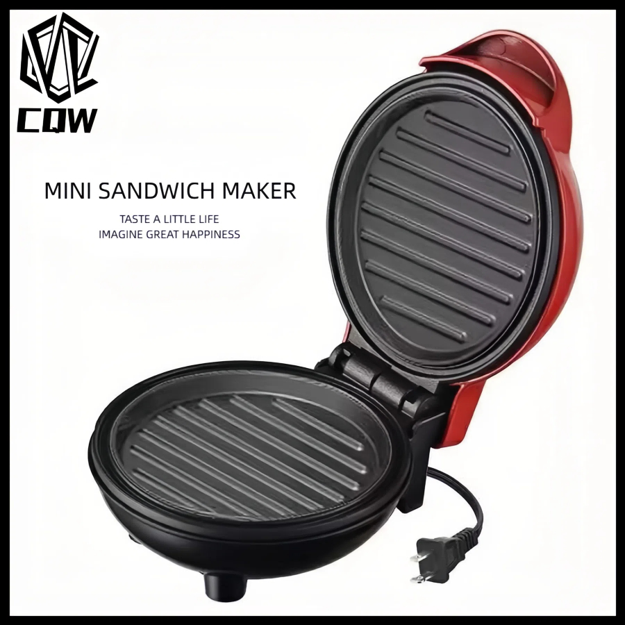 CQW Mini Panini Sandwich Maker Fast Heating Bread Toaster Non Stick ...