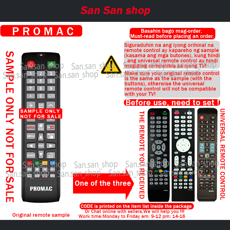 (Update)Universal remote control for promac smart tv all button remote ...