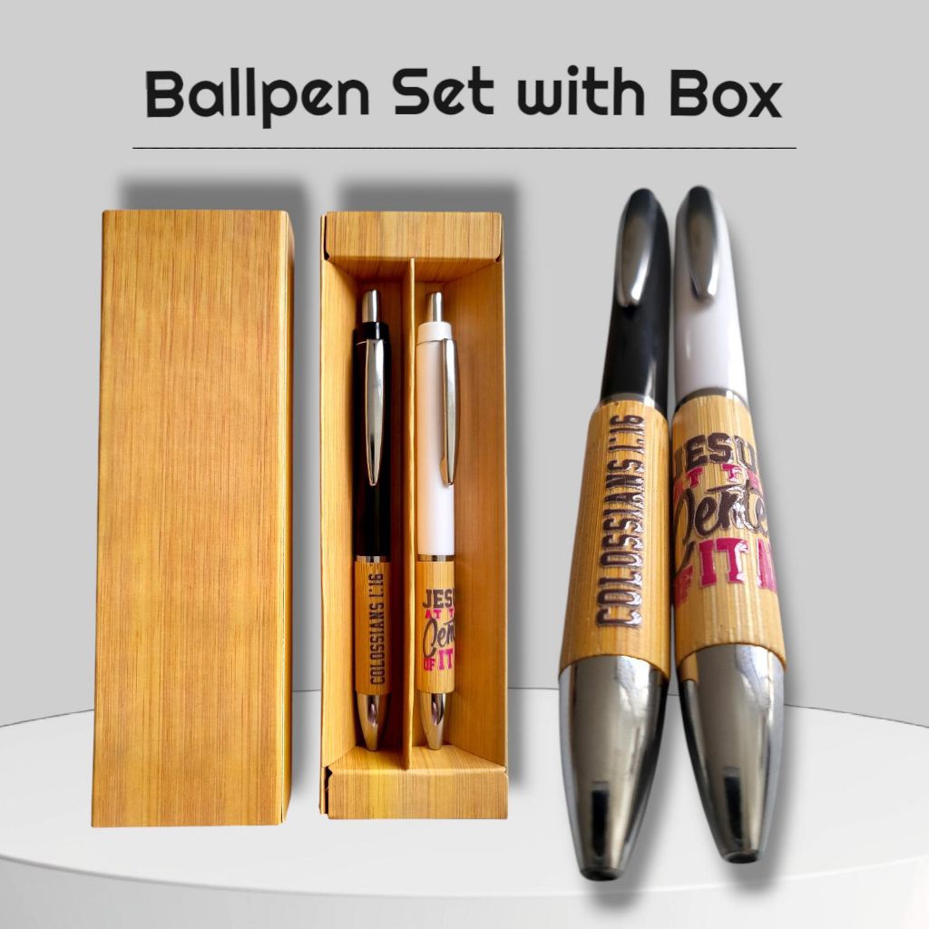 Ballpen Set with Box with Free gift (eco) bag | Shopee Philippines