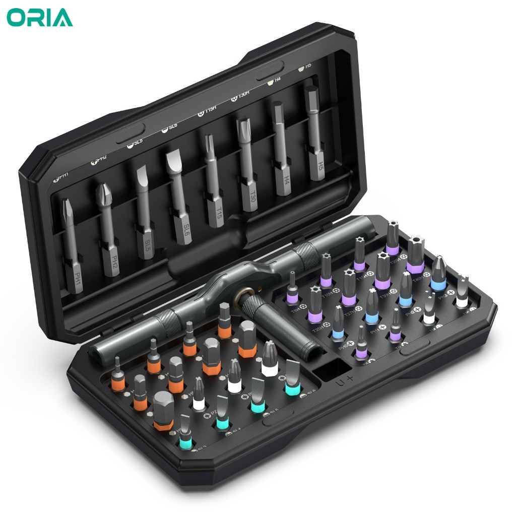ORIA 42 in 1 Mini Precision Screwdriver Ratchet Screwdriver Set with 40 ...