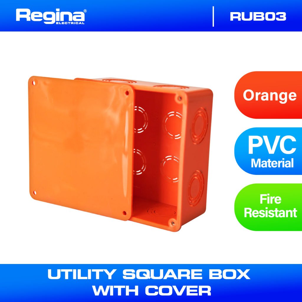 Square Type Junction Box for Electrical Wiring and Conduit System PVC ...