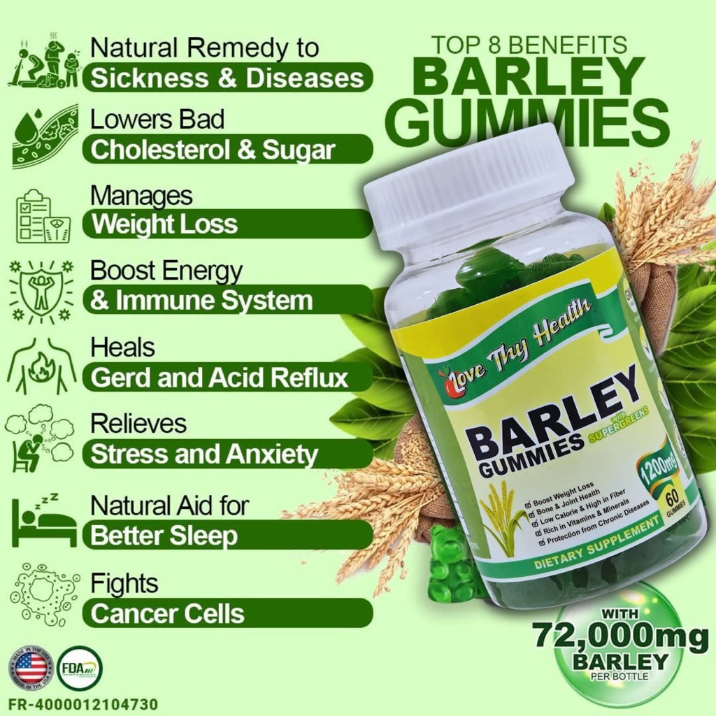 Barley Gummies 60 GUMMIES PER BOTTLE | Shopee Philippines