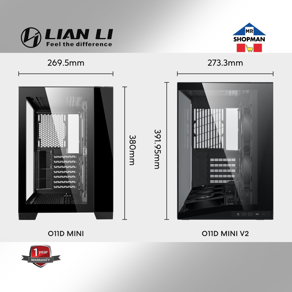 Lian Li O11 Dynamic Mini V2 / V2 Flow Black | White Desktop PC Case ...