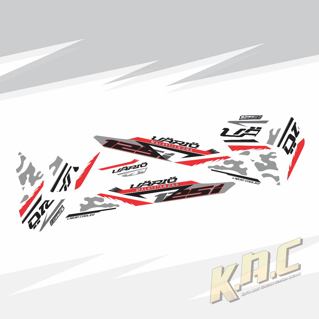 KAC Sticker Decals for Click 125i V3 Malaysian Decals Sticker Comou Big ...