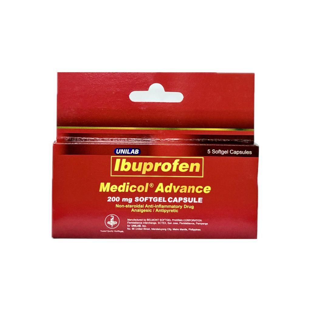 Ibuprofen Medicol Advance (5pcs Softgel Capsules) | Shopee Philippines