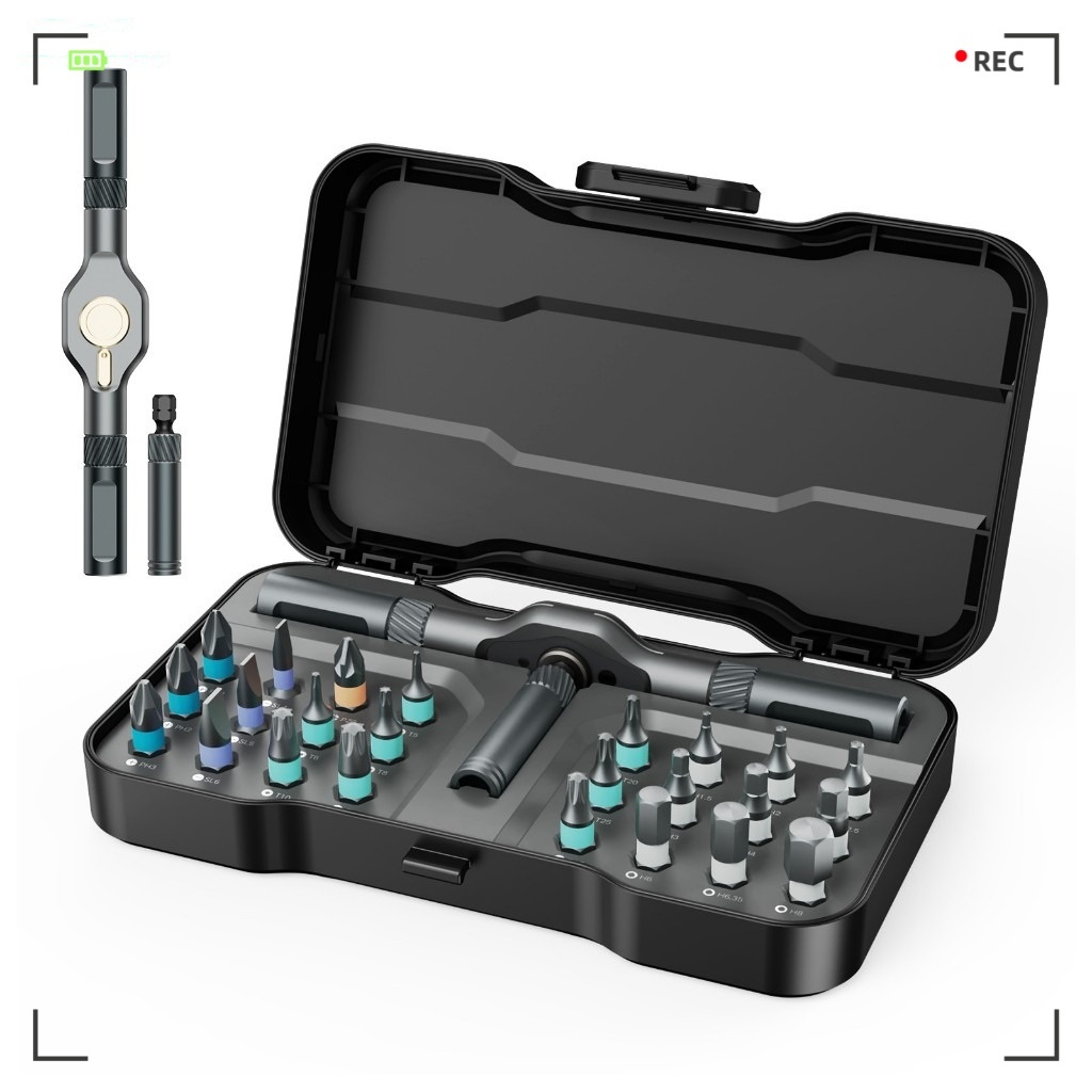 24 in 1 Ratchet Screwdriver Set Magnetic Precision Bits Tool Kit With ...