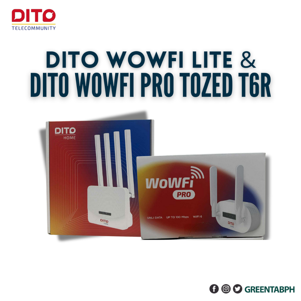 DITO PREPAID HOME WOWFI PRO TOZED T6R & LITE | Shopee Philippines