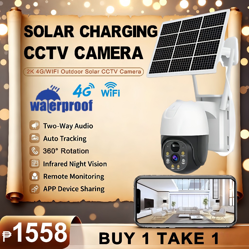 BUY 1 TAKE 1 4K HD V380 Pro Solar CCTV Camera Outdoor With Wifi/4G SIM ...