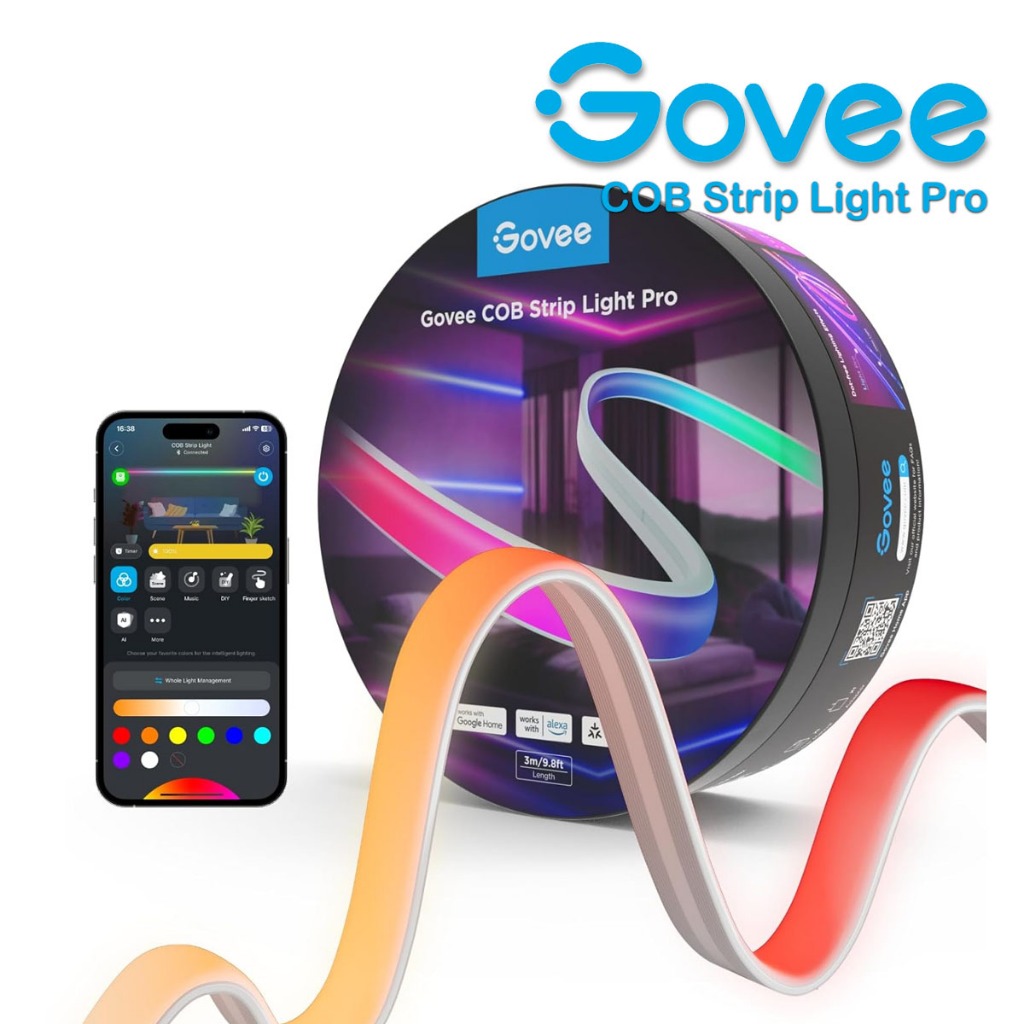 Govee COB LED Strip Light Pro RGBICW Smart Strip Lights w/ Matter ...