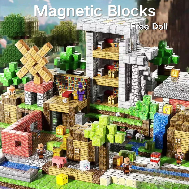 Magnetic Building Blocks Magnet Cube Set for Boy Girl Kid Age 3+ DIY ...