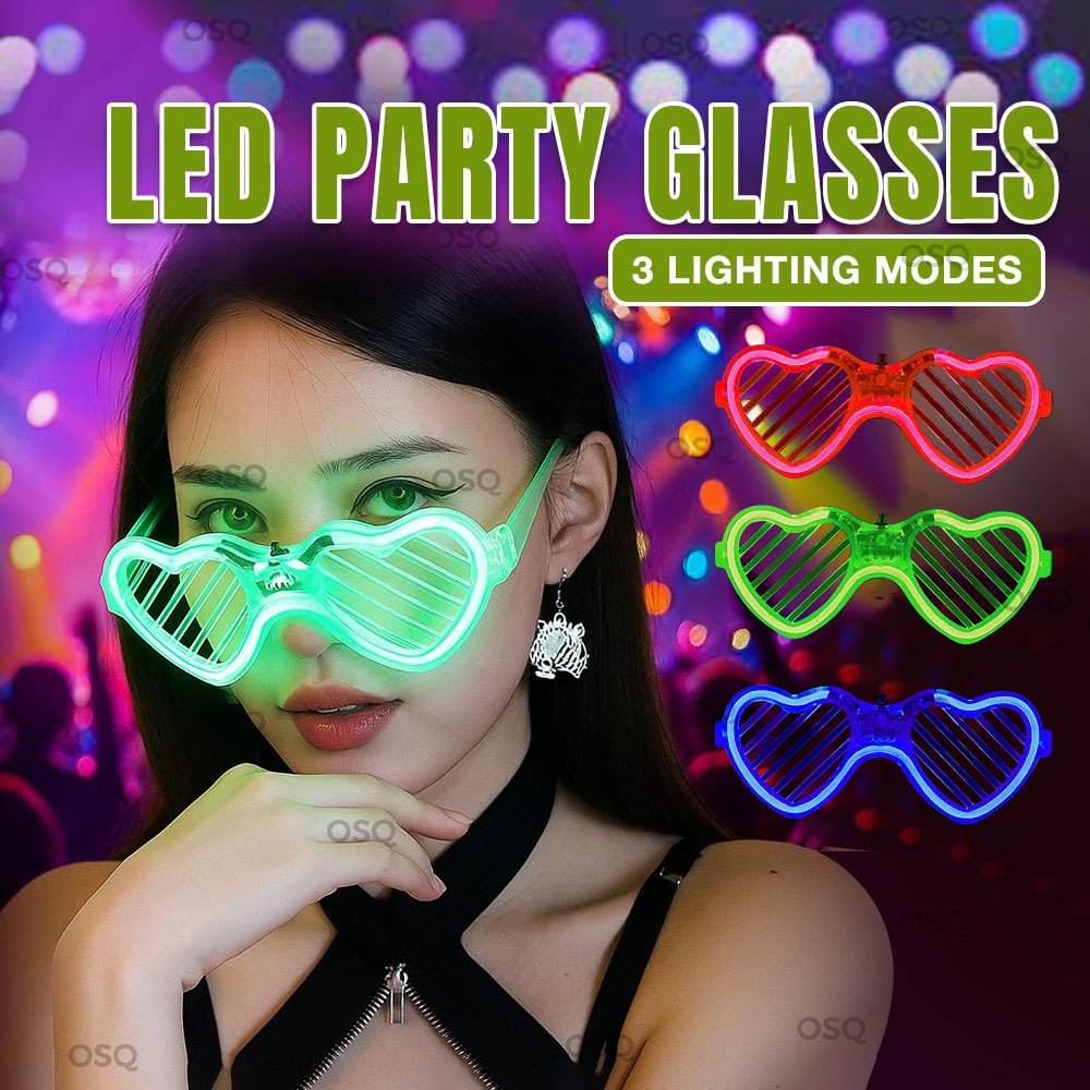 Wireless Light Up Glasses 3 Modes Led Luminous Glasses Glow In The Dark For Parties Dj Halloween