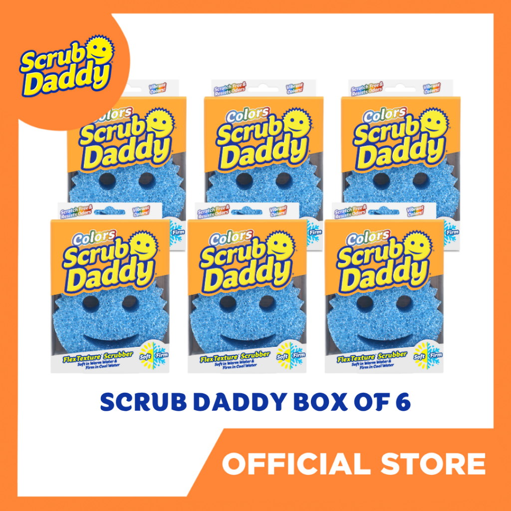 Scrub Daddy Colors FlexTexture Scrubber Box of 6 Blue | Shopee Philippines