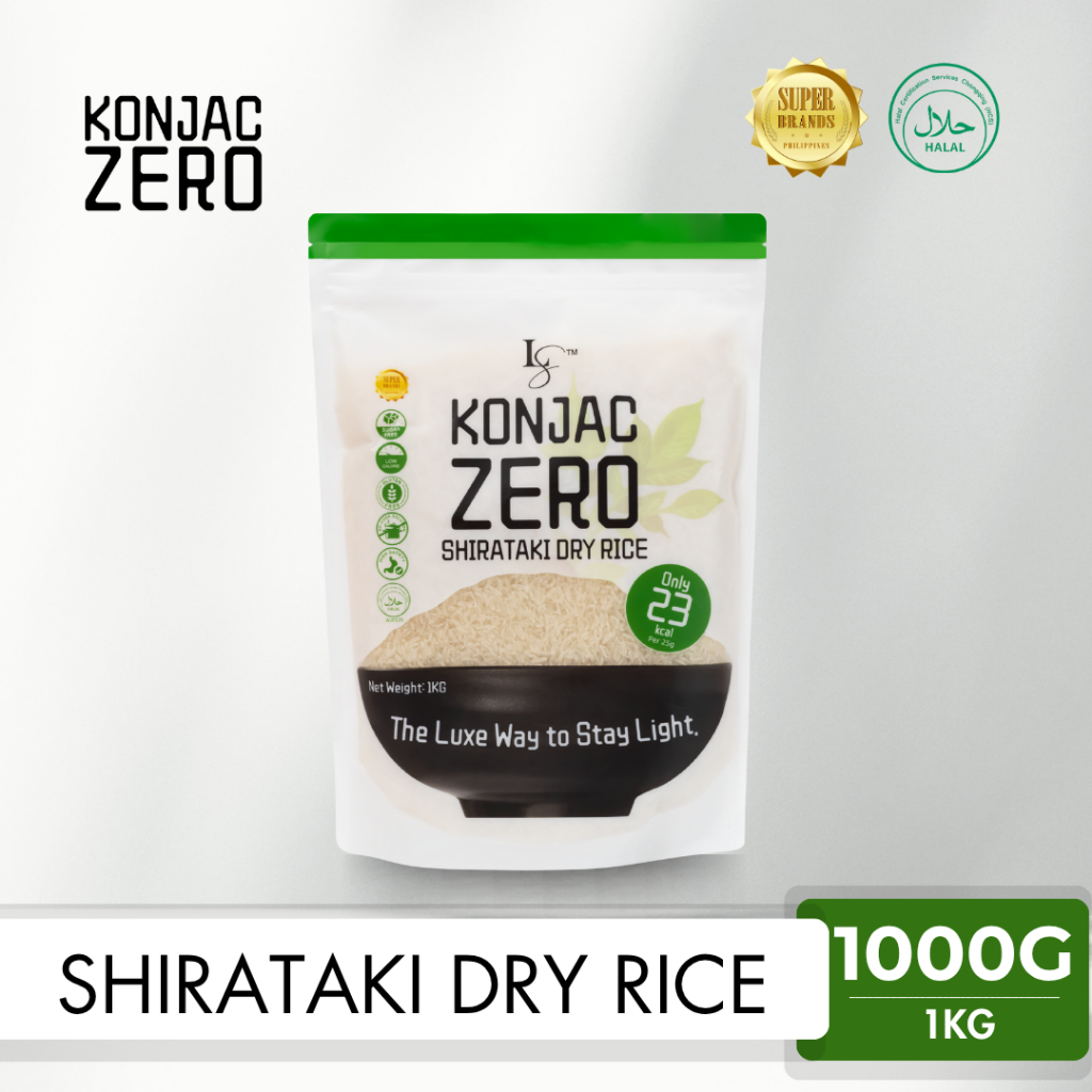 KONJAC ZERO SHIRATAKI DRY RICE 1KG | LOW-CALORIE | SUGAR-FREE ...