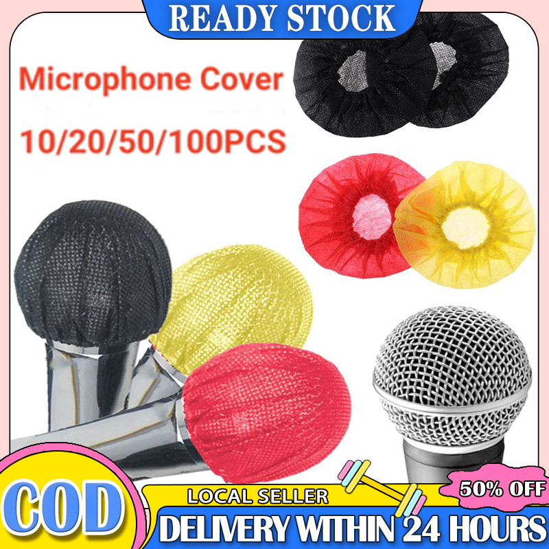 50pcs Microphone Cover Disposable Non-Woven Handheld Microphone ...