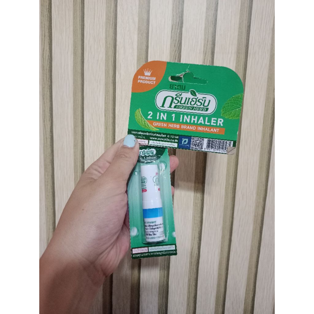 Thailand Inhaler- Green herb 2 in 1 | Shopee Philippines
