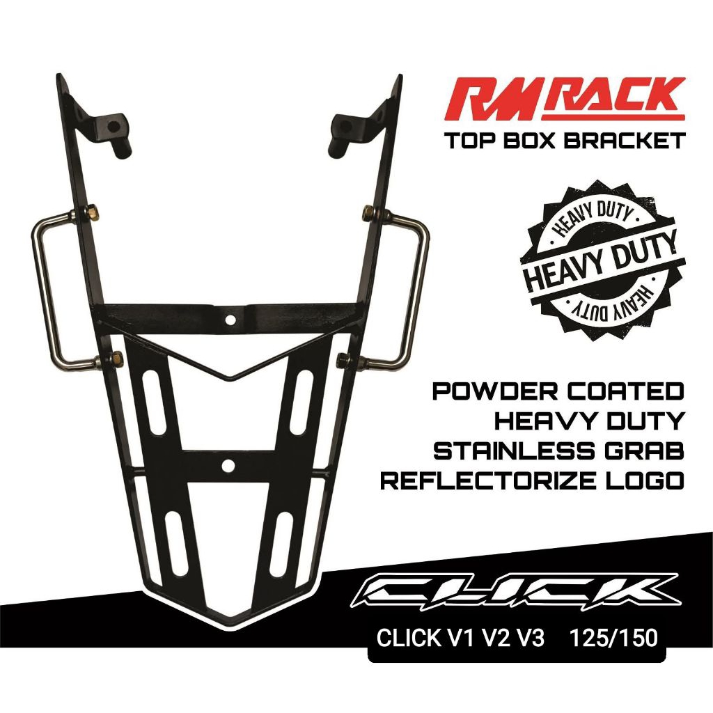 CLICK V1 V2 V3 125/150 RM RACK HEAVY DUTY TOP BOX BRACKET | Shopee ...