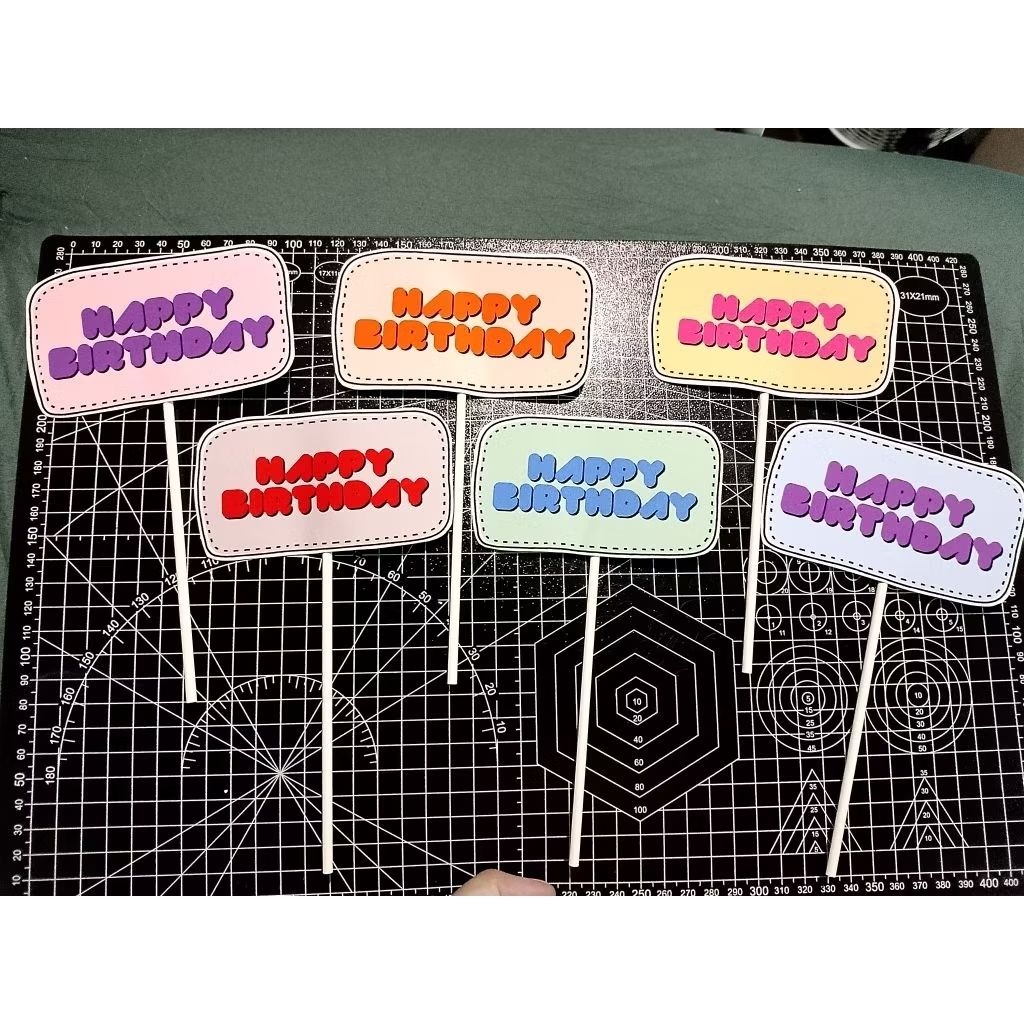 COLORFUL HAPPY BIRTHDAY CAKE TOPPER | Shopee Philippines