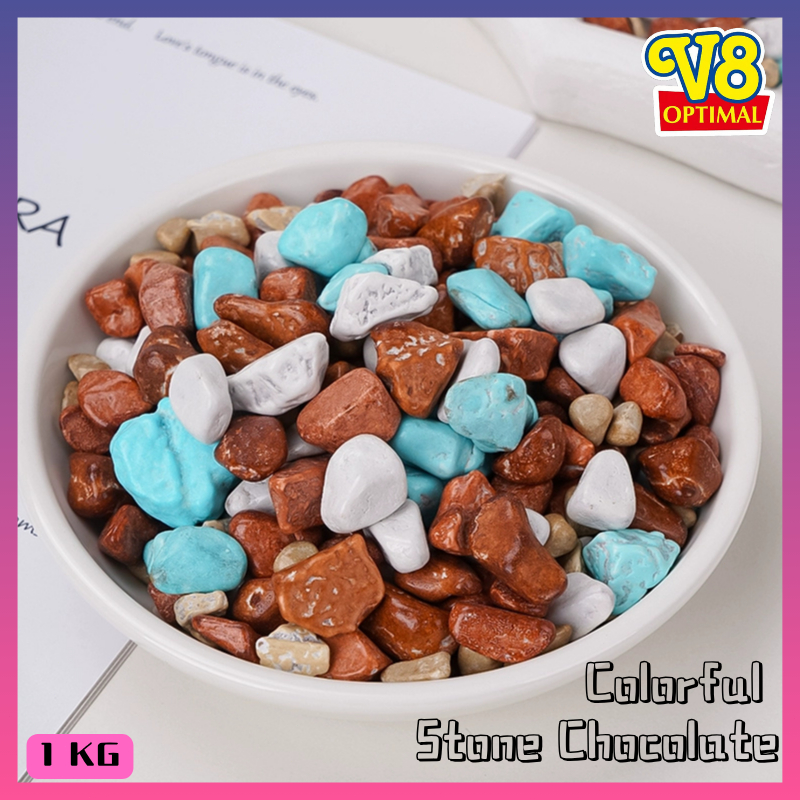 Colorful Stone Chocolate Stone Candy 1kg V8 OPTIMAL | Shopee Philippines