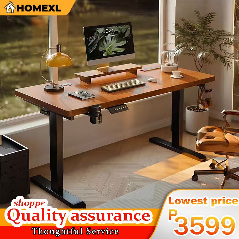 HOMEXL Electric Lift Study Table Office Desk Computer Desk Game Table ...