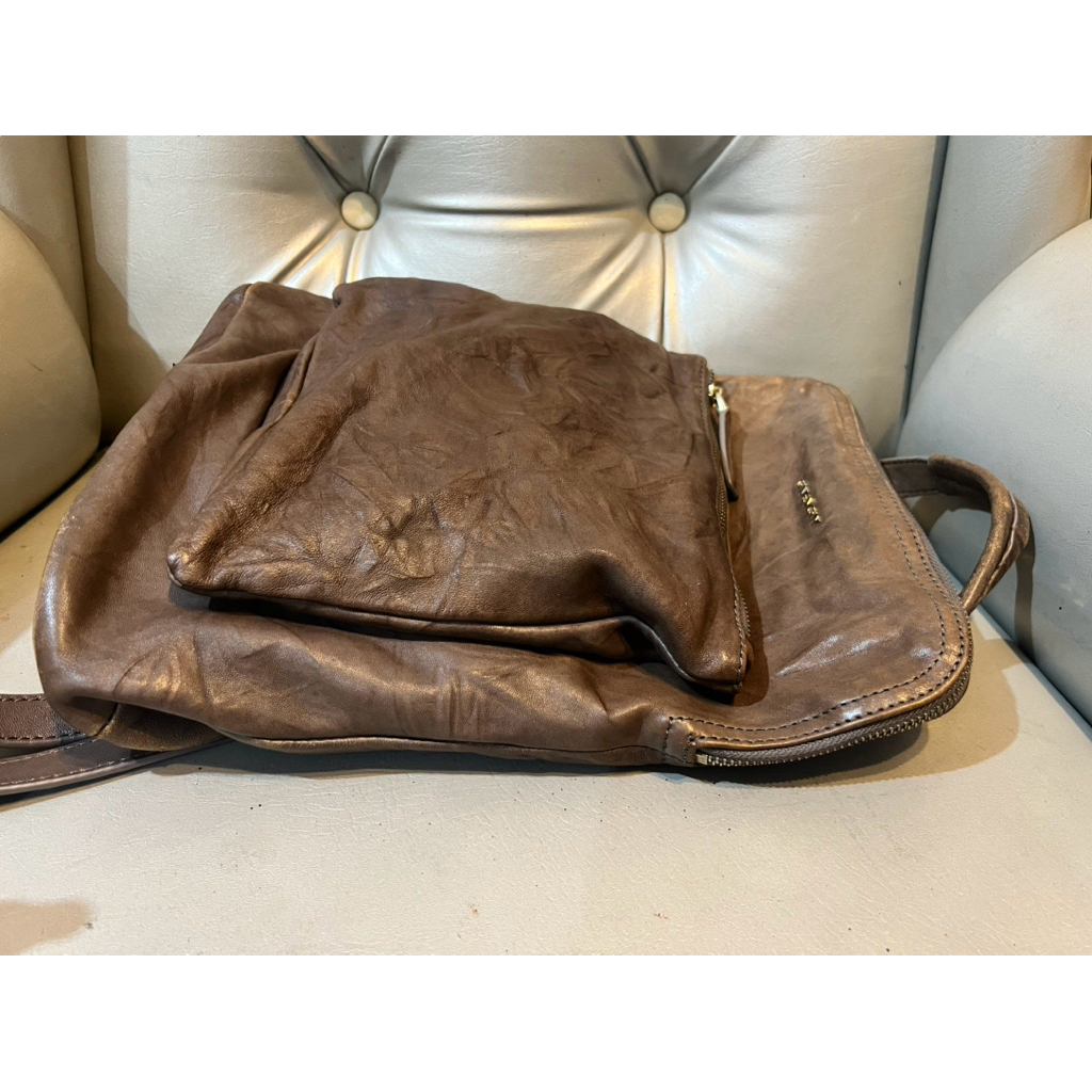 Genuine Leather Preloved Backpack/ multiway strap bag Given*** | Shopee ...