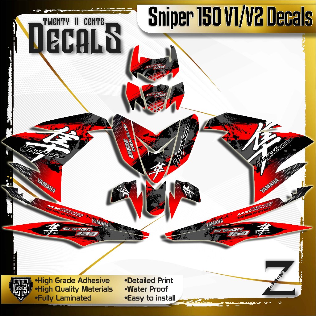 Yamaha Sniper 150 v1 / v2 Decals water-proof vinyl sticker | Shopee ...