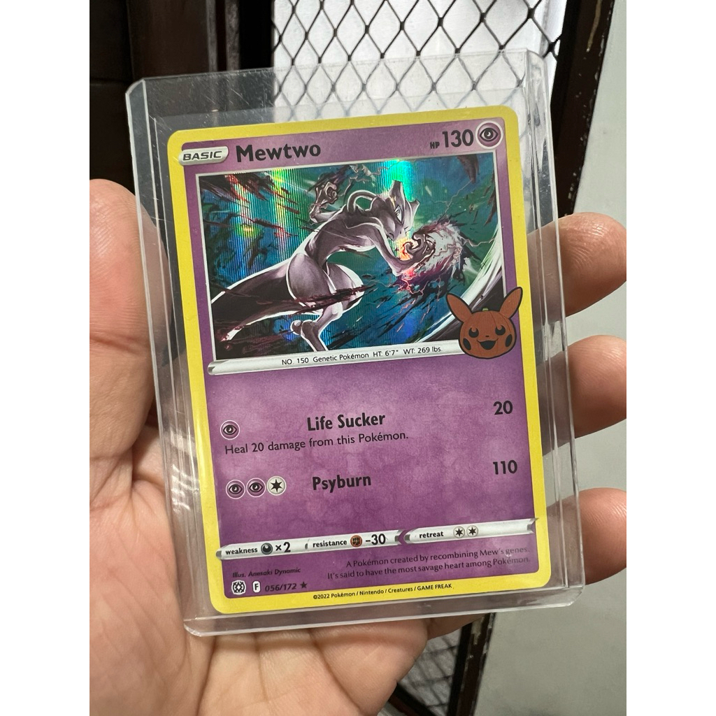 mewtwo pokemon card trick or trade Pokmon Mewtwo 056/172 Trick or Trade BOOster Holo (Pumpkin Stamp)
