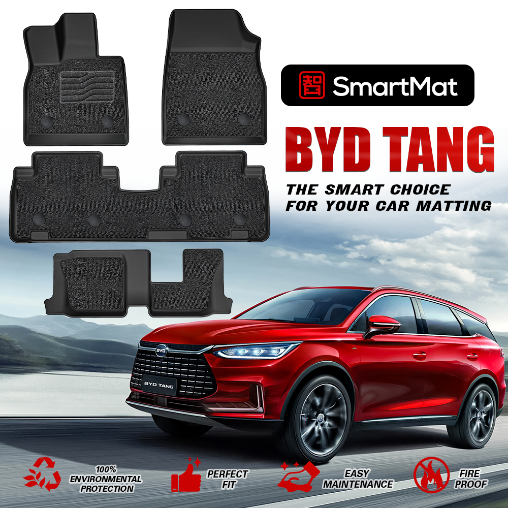 SmartMat Dual Layer Car Mat 3 Rows for BYD Tang 2024 up to latest ...