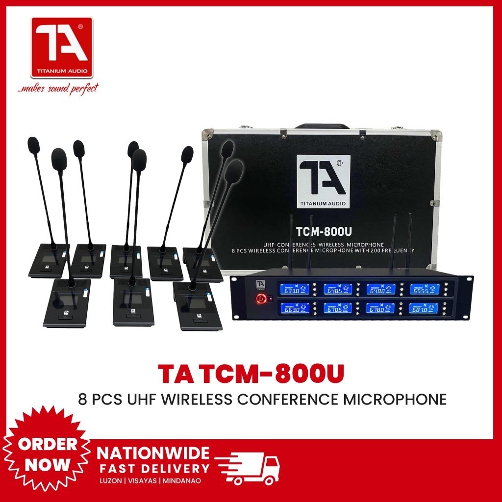 Titanium Audio TCM 800U Wireless Microphone System / UHF Conference ...