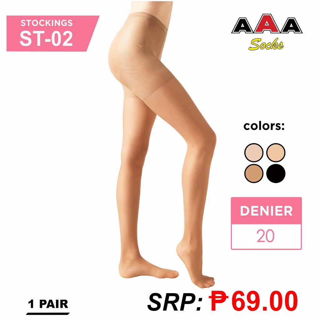 AAA Full Support Smooth Stretch Pantyhose Stockings 1 Pair in a Pack 20 ...