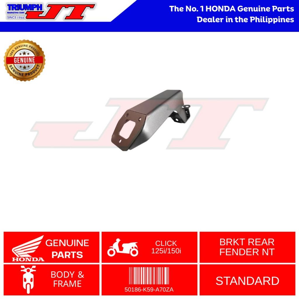 HONDA GENUINE CLICK 125i/150i BRKT REAR FENDER NT (50186-K59-A70ZA ...