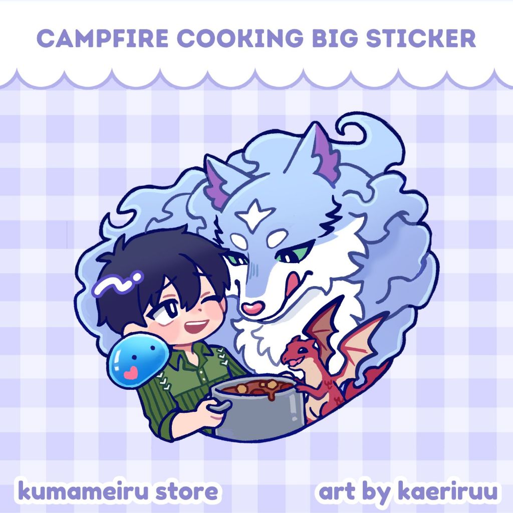[Kaeriruu] CAMPFIRE COOKING - Vinyl Sticker Felmuko Family | Shopee ...