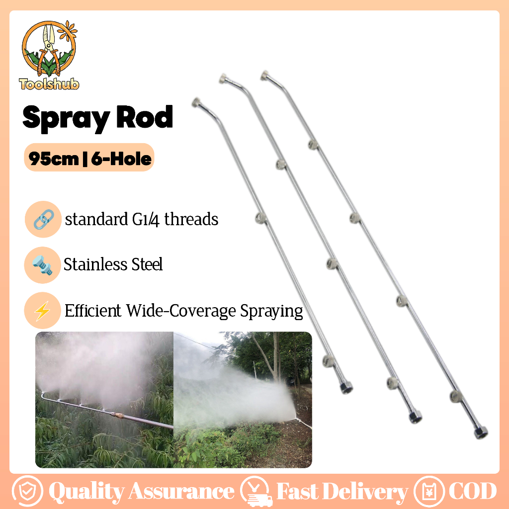 95cm Stainless Steel Spray Rod 6 Hole Fan Nozzle For High Pressure ...