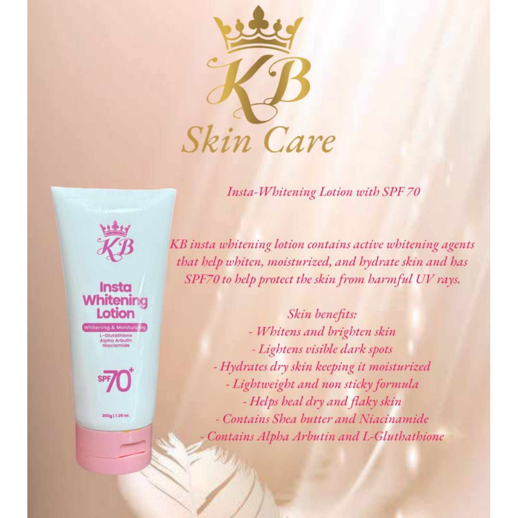 (200G) KB Insta Whitening Lotion SPF70 | Shopee Philippines