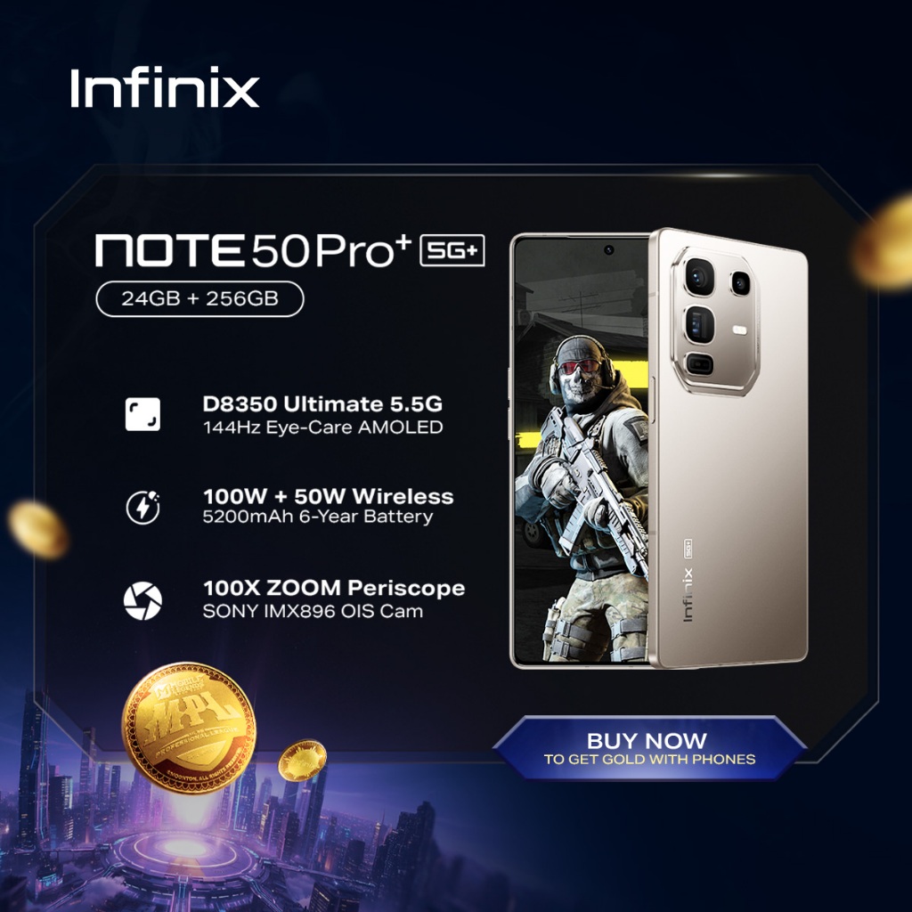 Infinix NOTE 50 Pro+ 5G, (up to 24GB [12+256] D8350 Ultimate 5.5G, (1 ...