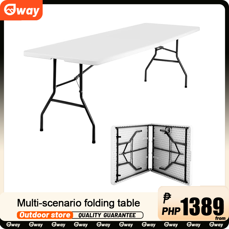 Folding table 4FT/6FT portable multi-functional table with folding ...