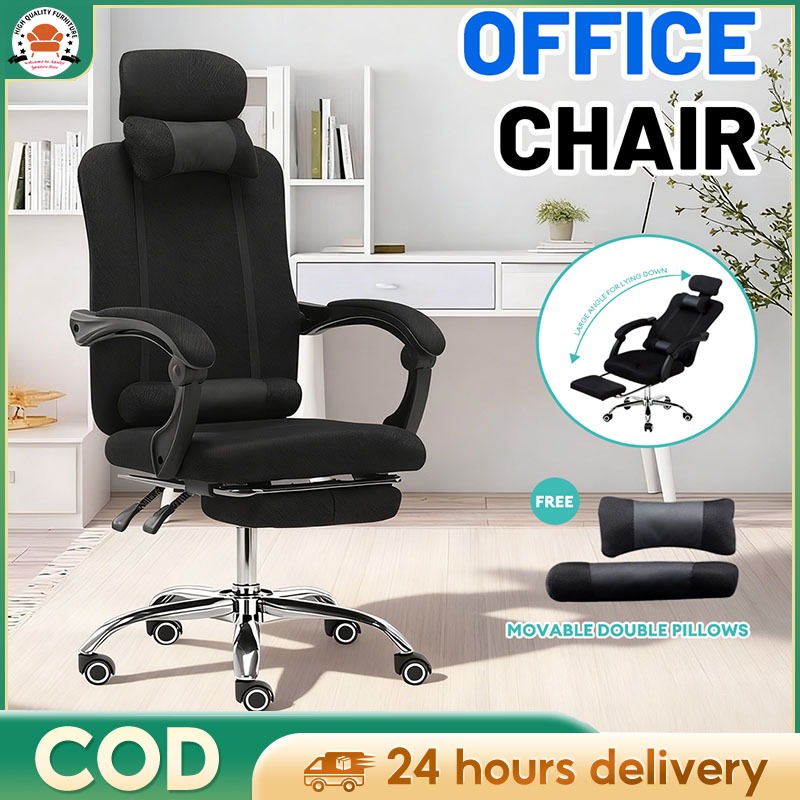 Office Chair Ergonomics Chair Mesh Chair With Footrest Reclining ...