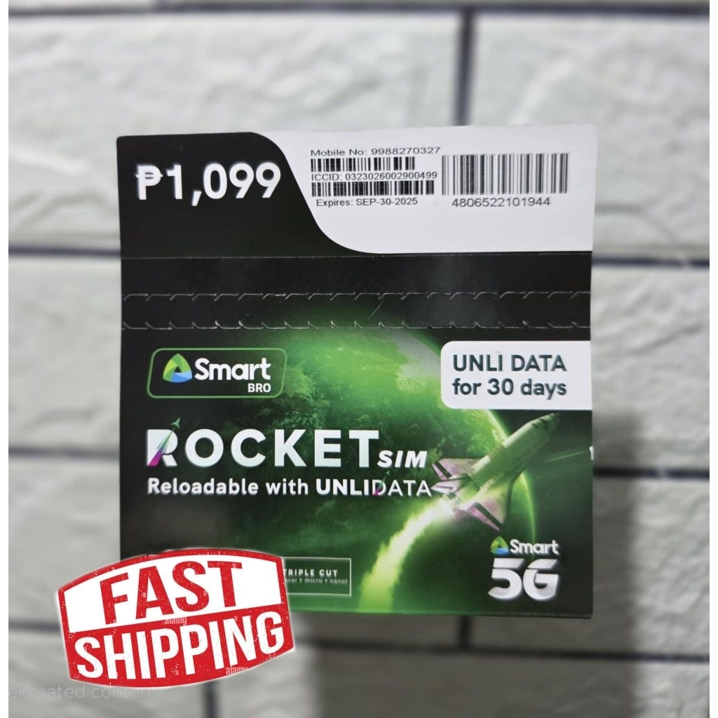 Rocket Sim Unli Data 30 days | Shopee Philippines