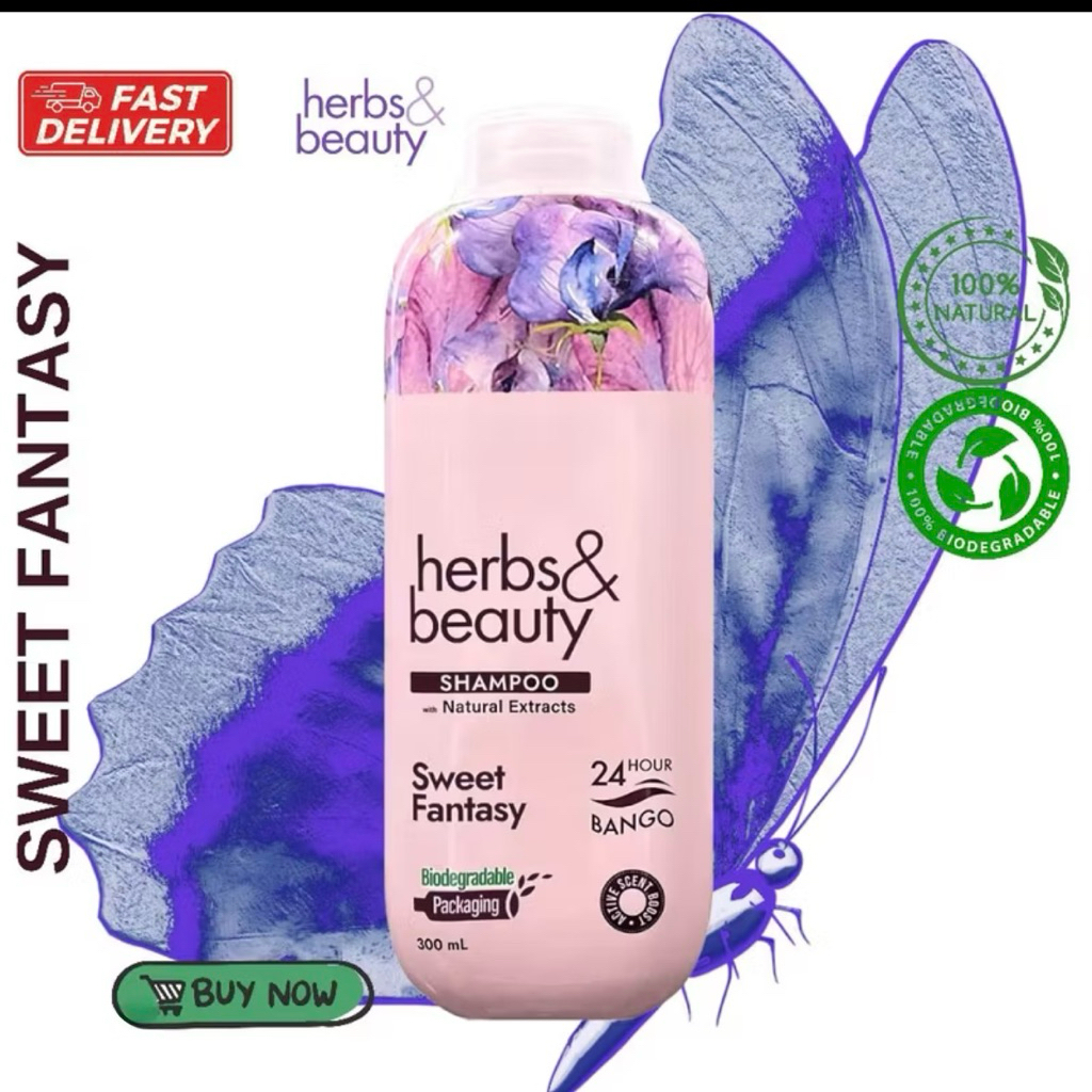 PC herbs&beauty shampoo sweet fantasy-(300ml) | Shopee Philippines