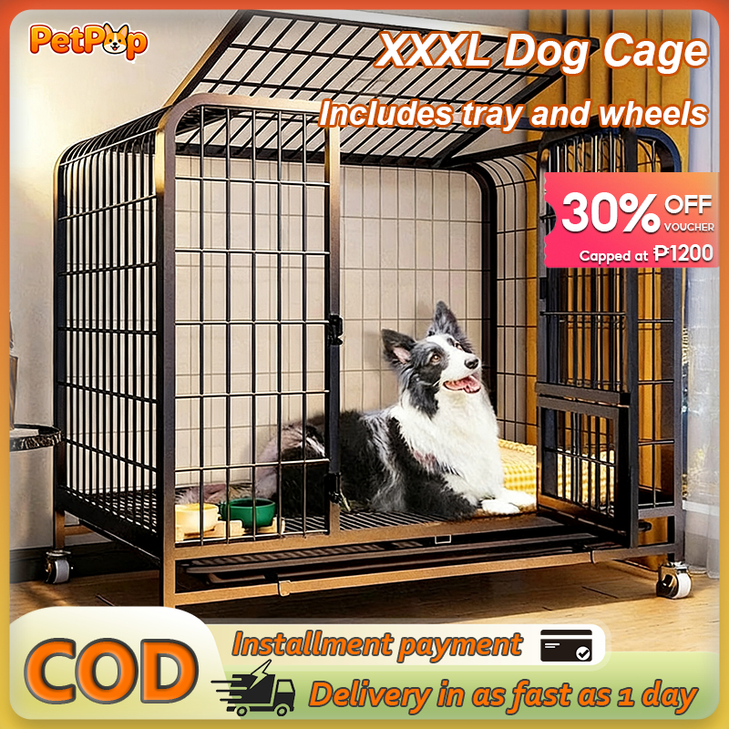 Dog Cage Pet Cage XXXL Square Cage For Dog Mobile Dog Cage With 4 ...