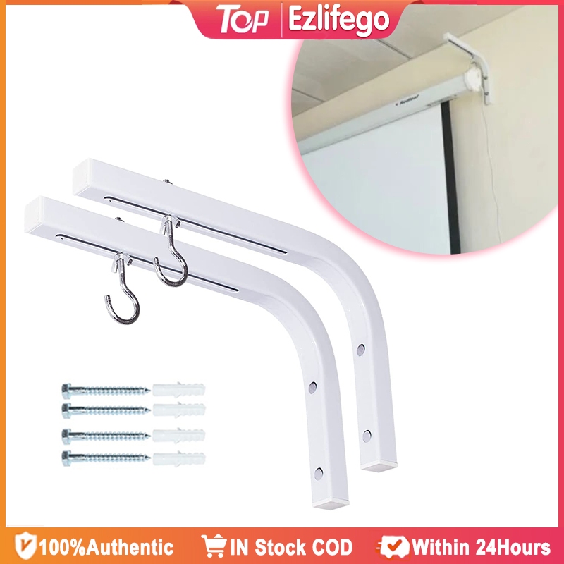 Projector Screen Brackets Adjustable Wall Hanging Mount L Brackets For ...