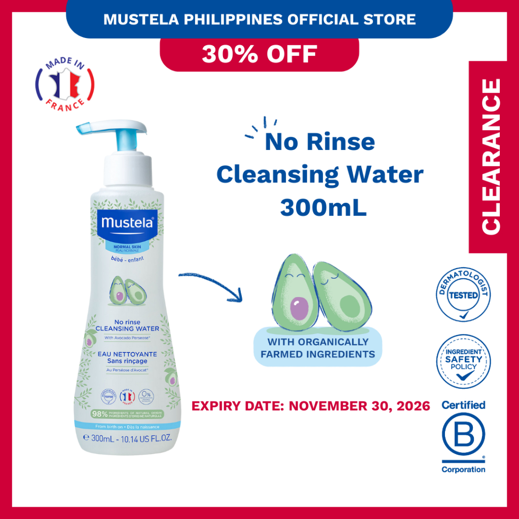 Mustela CLEARANCE No Rinse Cleansing Water 300ml (Expiry Date: November ...