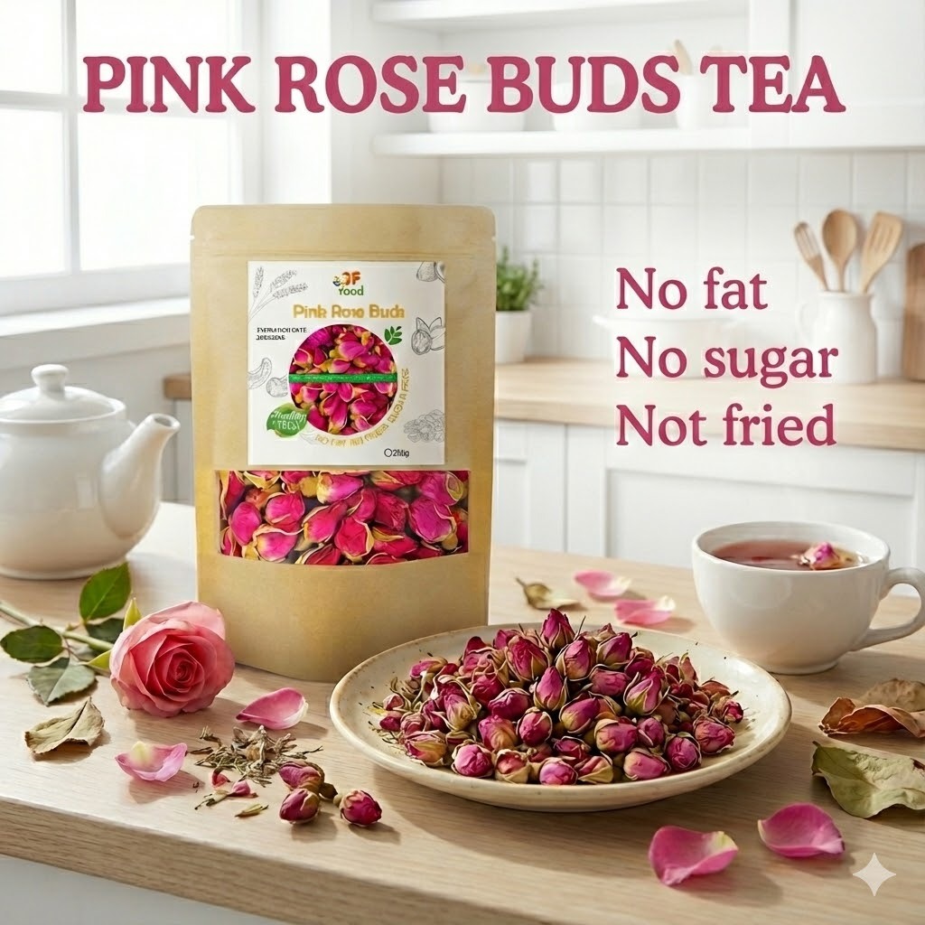 3FFOOD Organic Rose Bud Tea | Premium Beauty Detox Tea for Glowing Skin ...